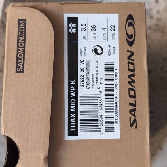 Salomon mid wrap hikers size USA 4 UK3.5 EUR 36 - Picture 7 of 9